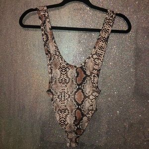 !SOLD!Nasty Gal Snake Skin Print Bodysuit